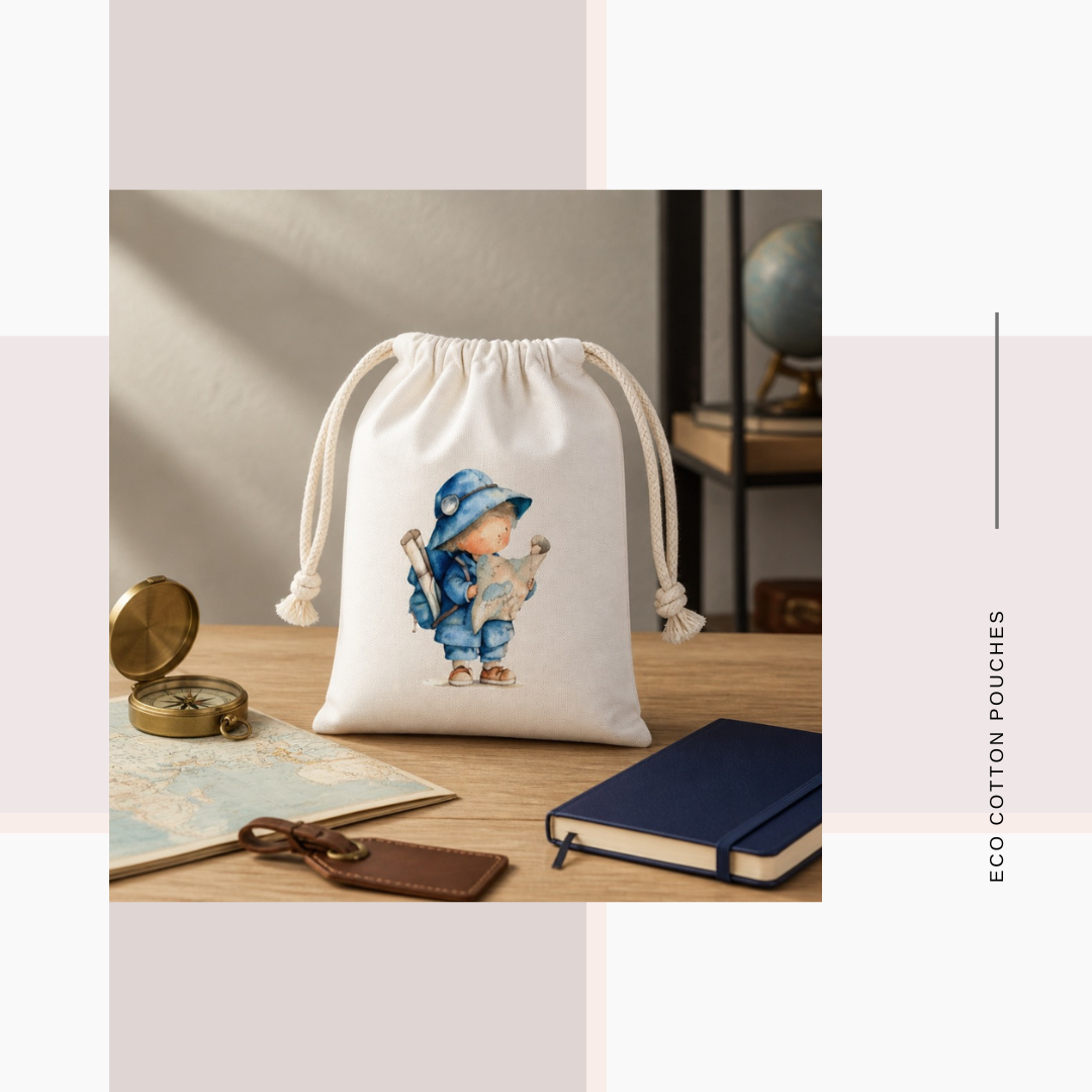 Cotton Cloth Little Explorer Pouches