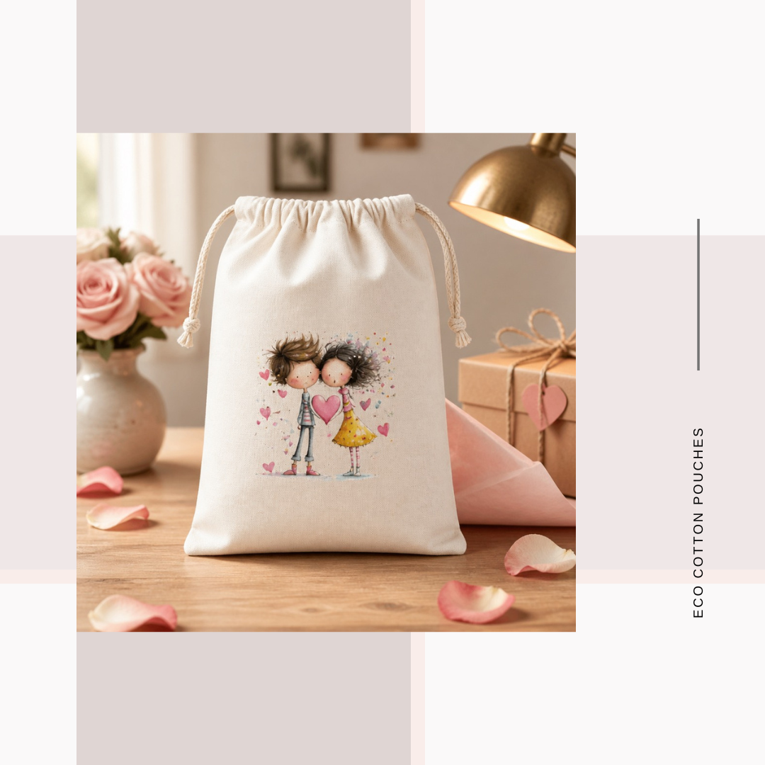 Cotton Cloth Valentine Pouches