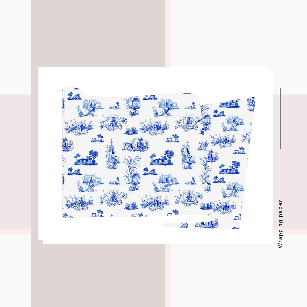 Wrapping Paper Toile/Tiles and Pottery Prints