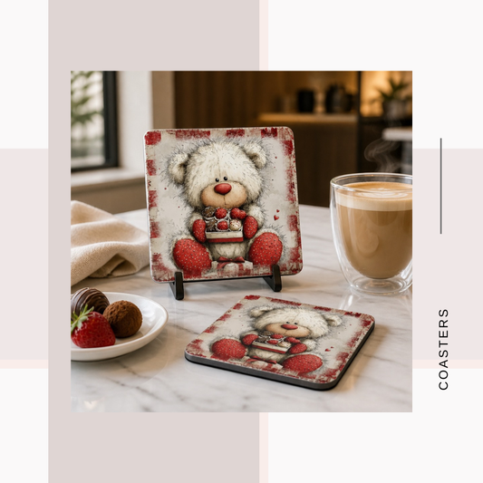 Teddy Bear Art Coasters