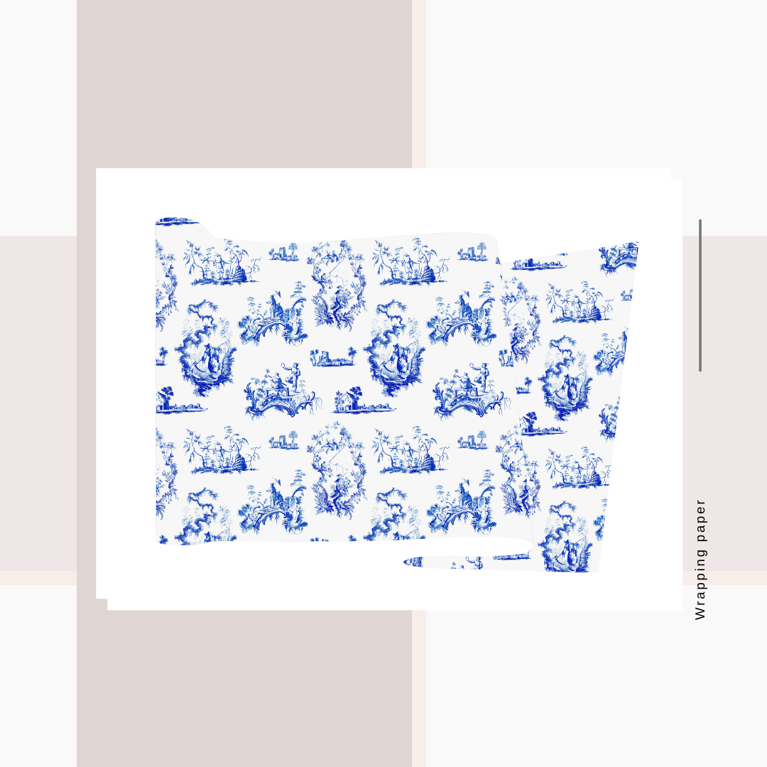 Wrapping Paper Toile/Tiles and Pottery Prints