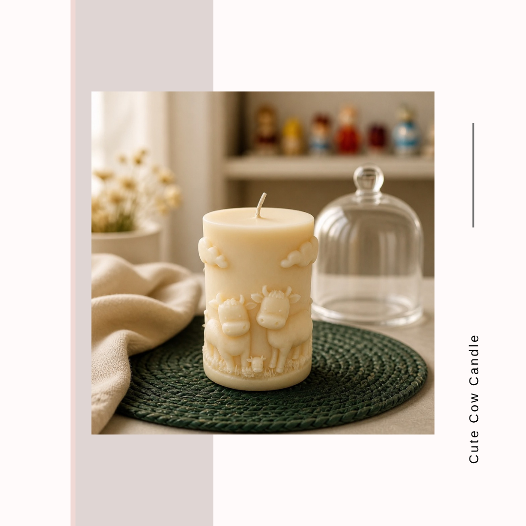 Woodland Whispers Cow Candles