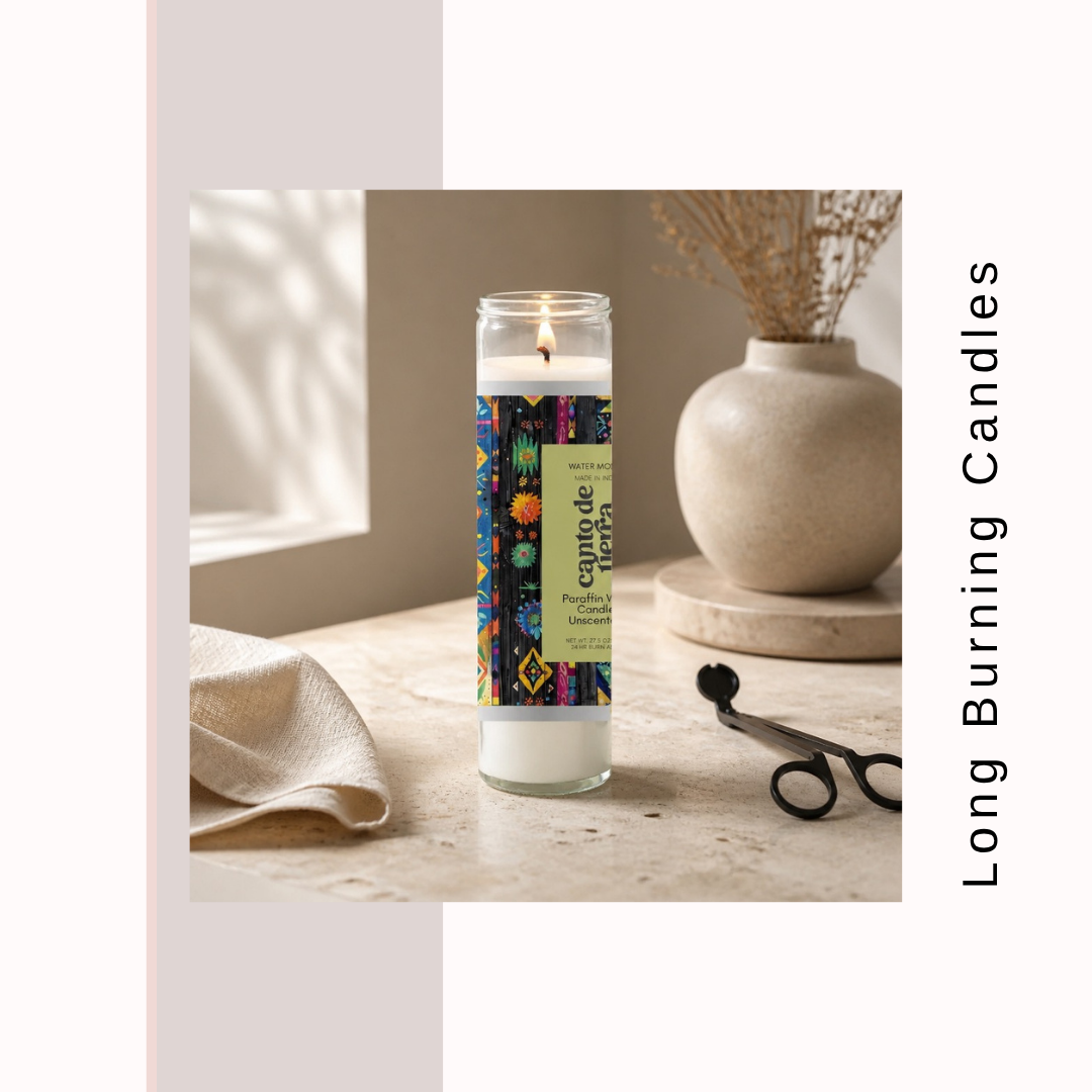 Long Burning Glass Candle