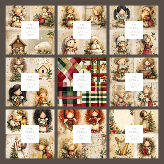 Illustrated Junk Journal Pages Christmas