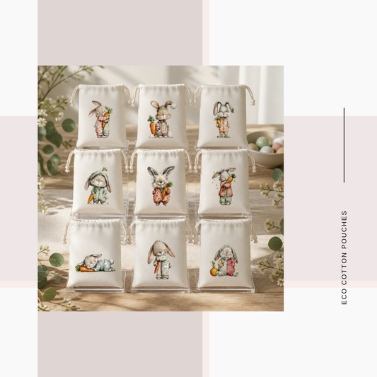 Cotton Cloth Easter/ Bunny Pouches