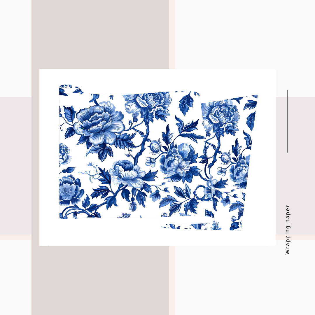 Wrapping Paper Toile/Tiles and Pottery Prints