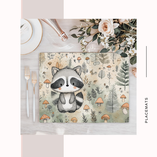 Wooden Placemats – (Set of 6) Mushroom Forest