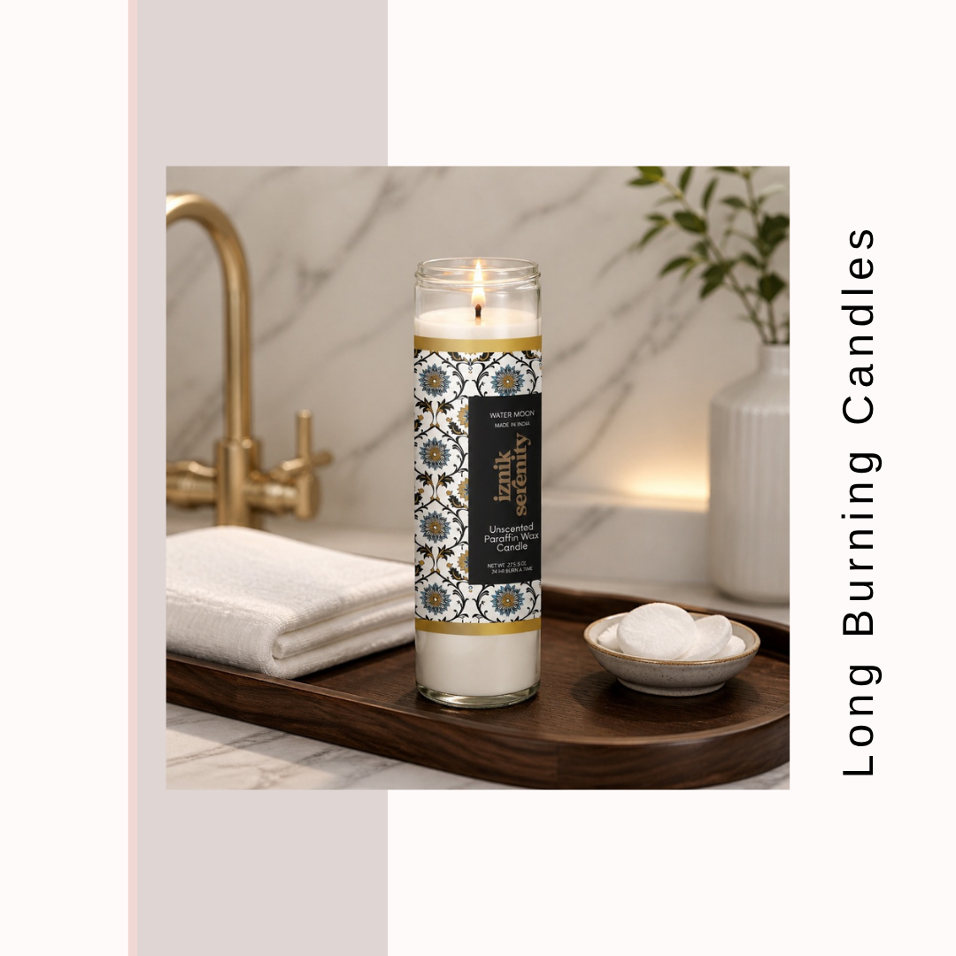 Long Burning Glass Candle