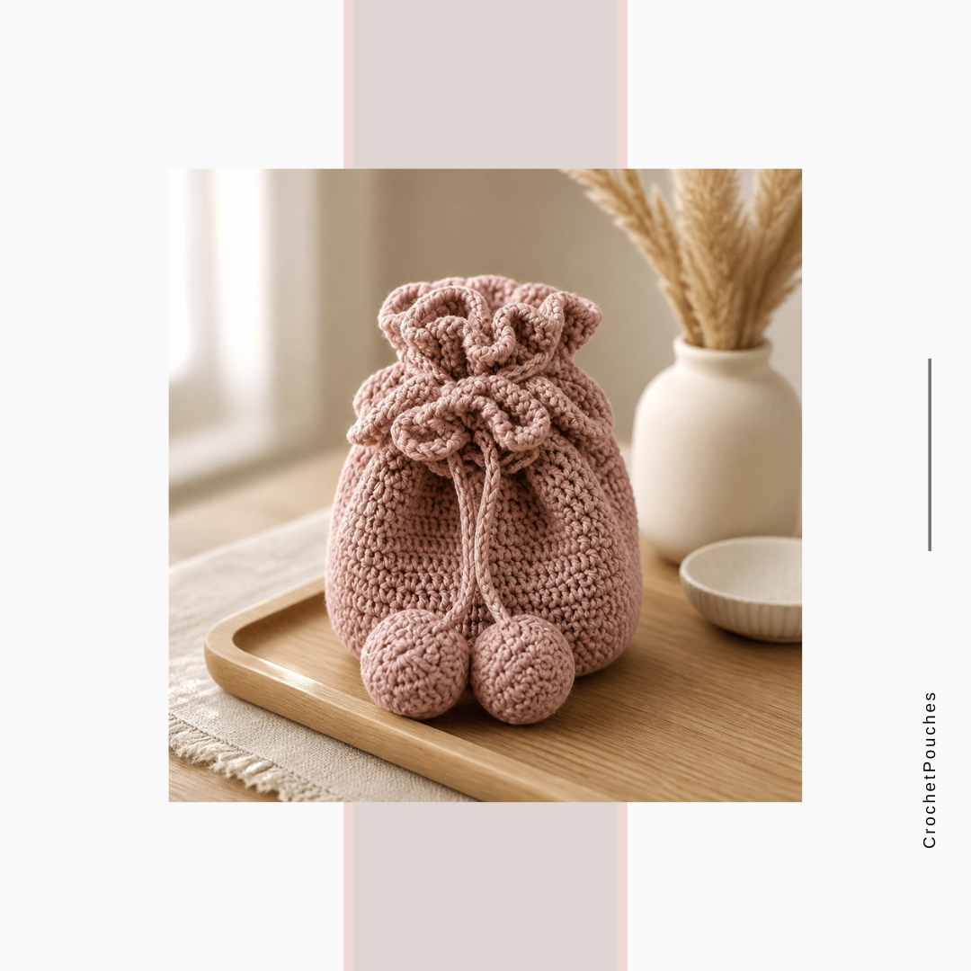 Handmade Crochet Bags (Set of 6)
