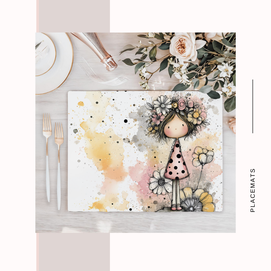 Wooden Placemats – (Set of 6) Dots