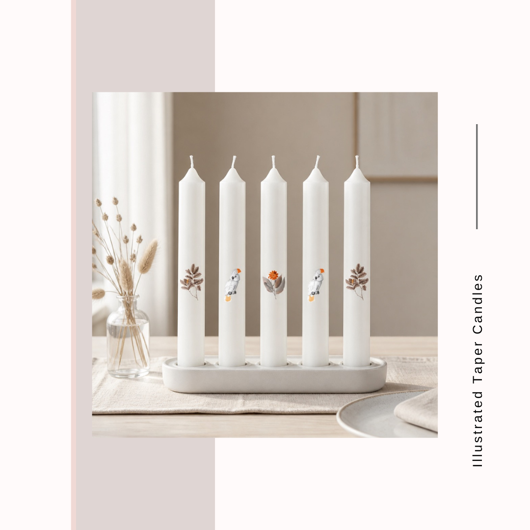Illustrated Taper Candles