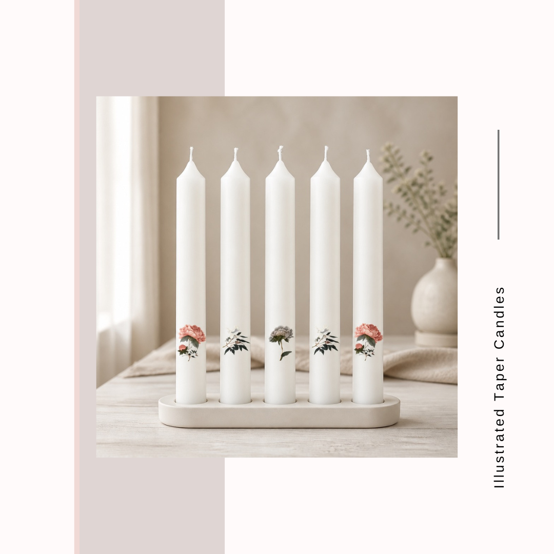 Illustrated Taper Candles