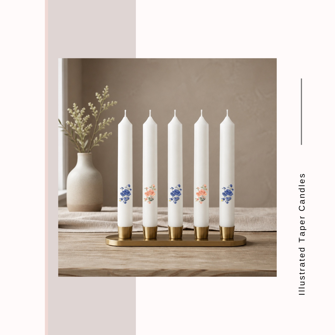 Illustrated Taper Candles