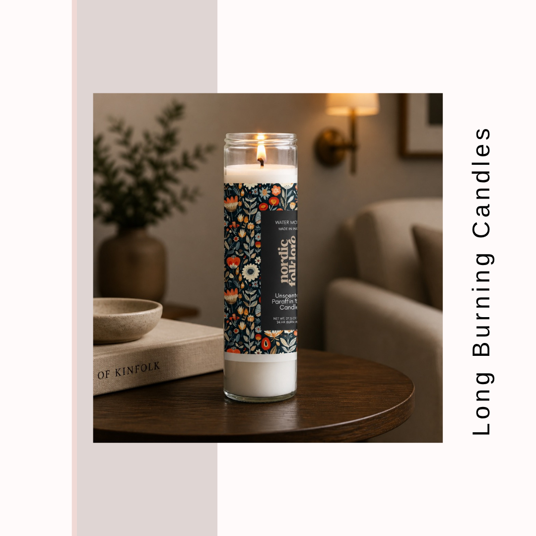 Long Burning Glass Candle