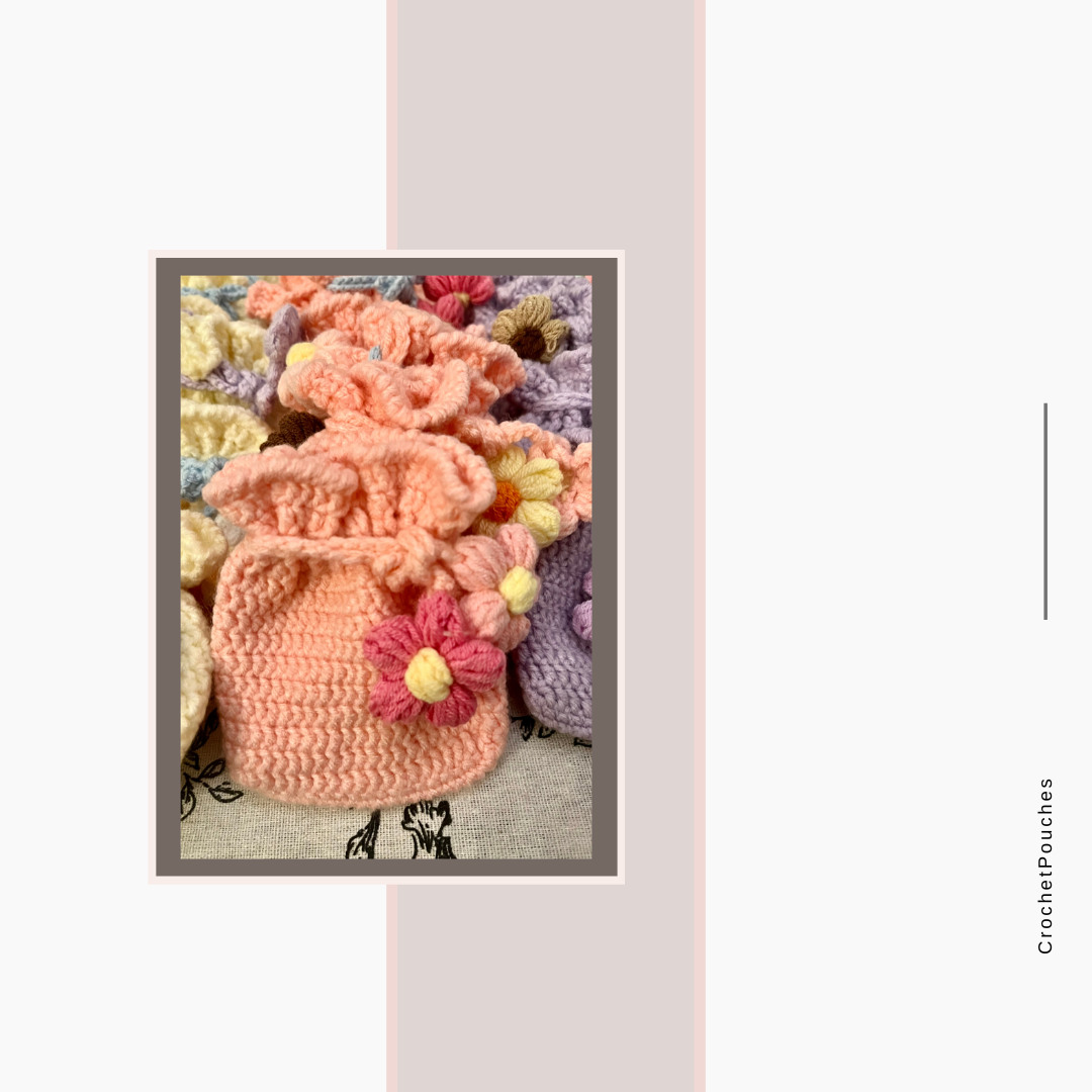 Handmade Crochet Bags (Set of 6)