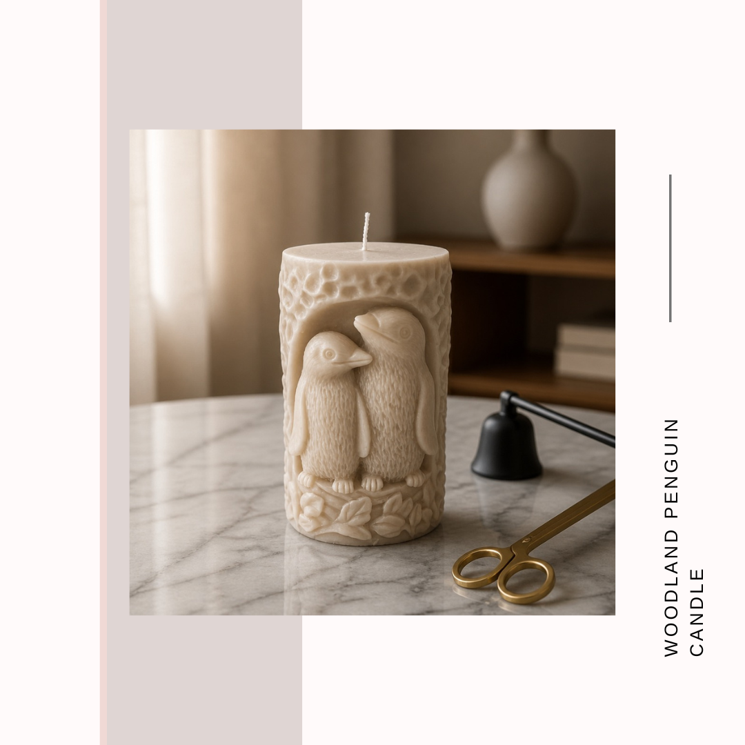 Woodland Whispers Penguin Candles