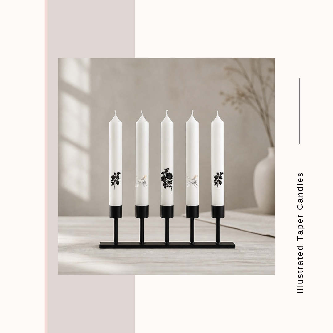 Illustrated Taper Candles