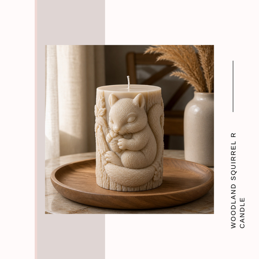Woodland Whispers Squirrel Right Candles