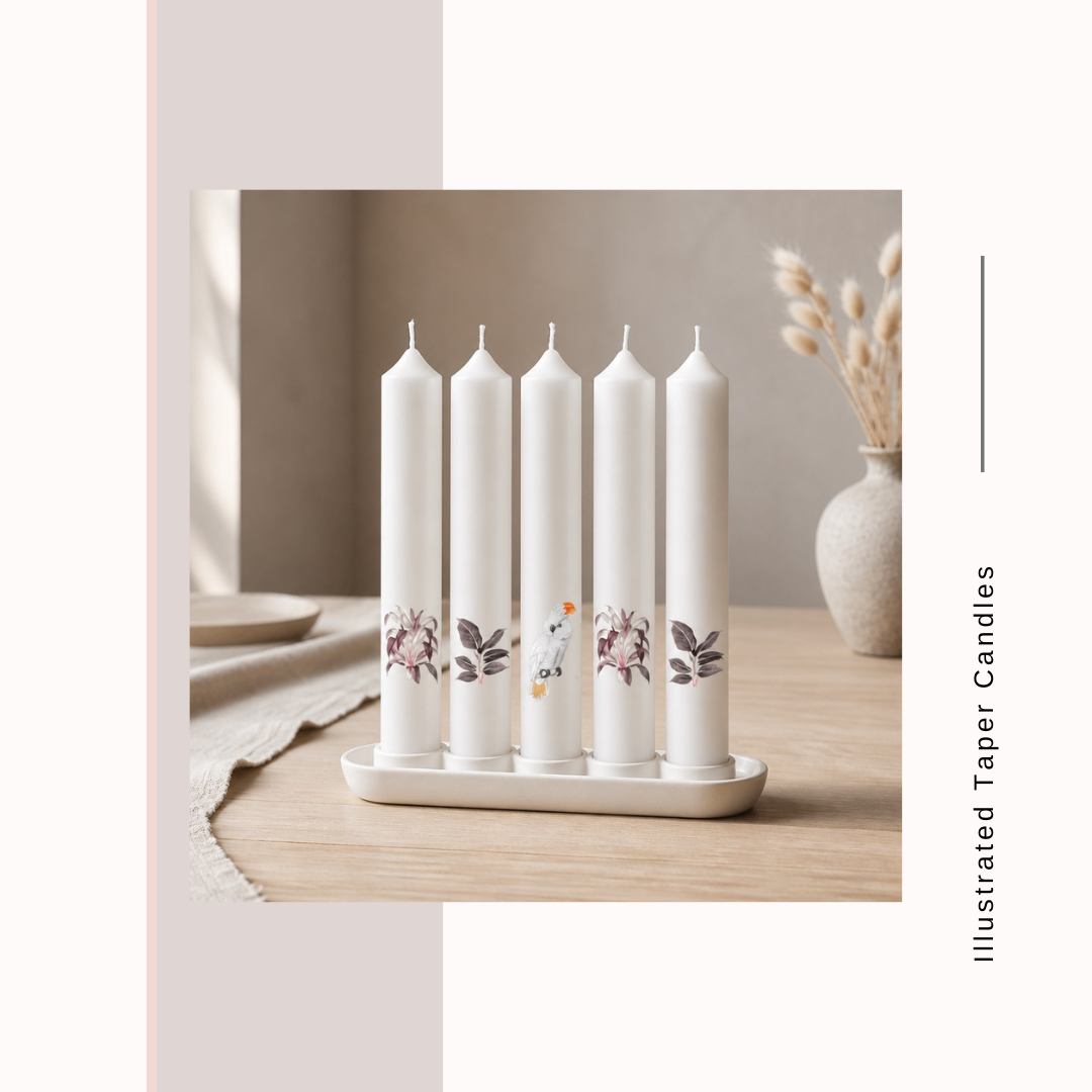 Illustrated Taper Candles