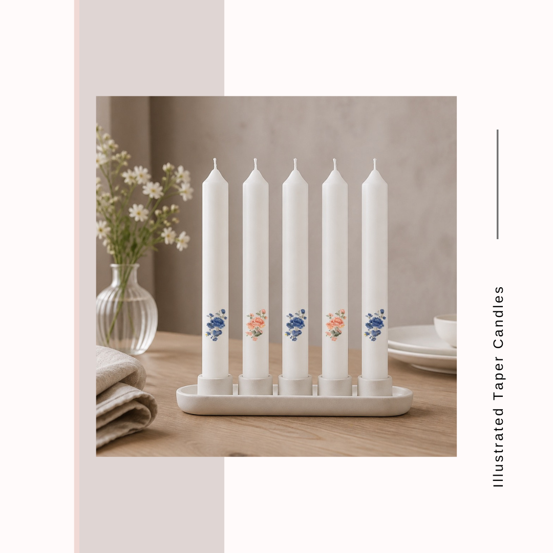 Illustrated Taper Candles