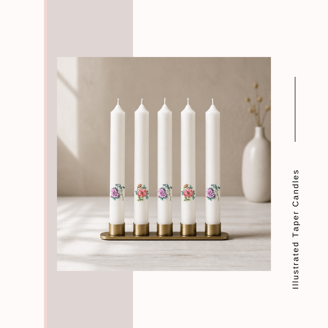 Illustrated Taper Candles