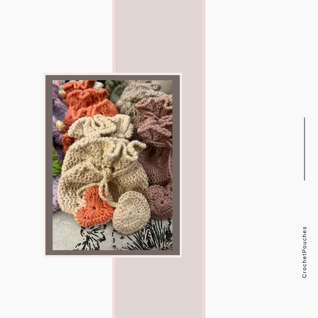 Handmade Crochet Bags (Set of 6)