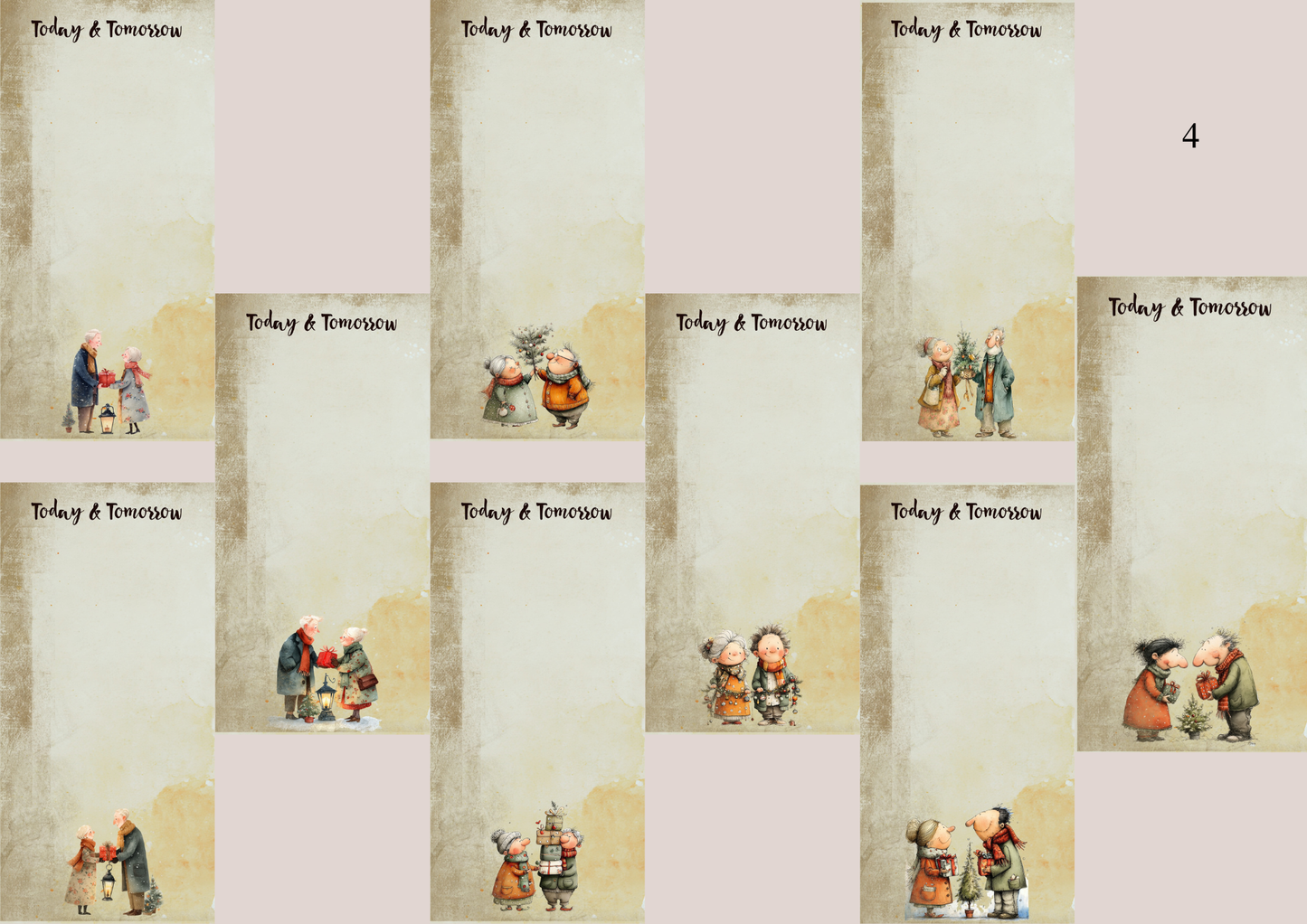 Illustrated Notepads Long (Set of 6)