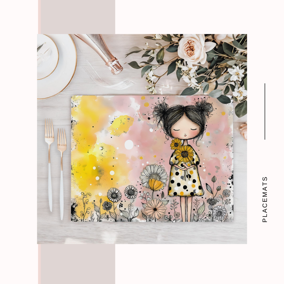 Wooden Placemats – (Set of 6) Dots