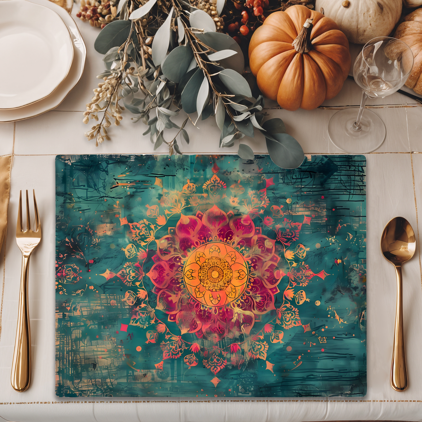 Wooden Placemats – (Set of 6) Artistic Table