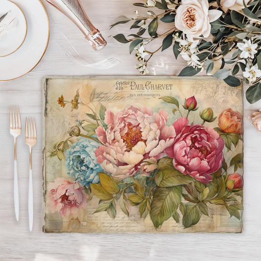 Wooden Placemats – (Set of 6) Vintage and Shabby Chic