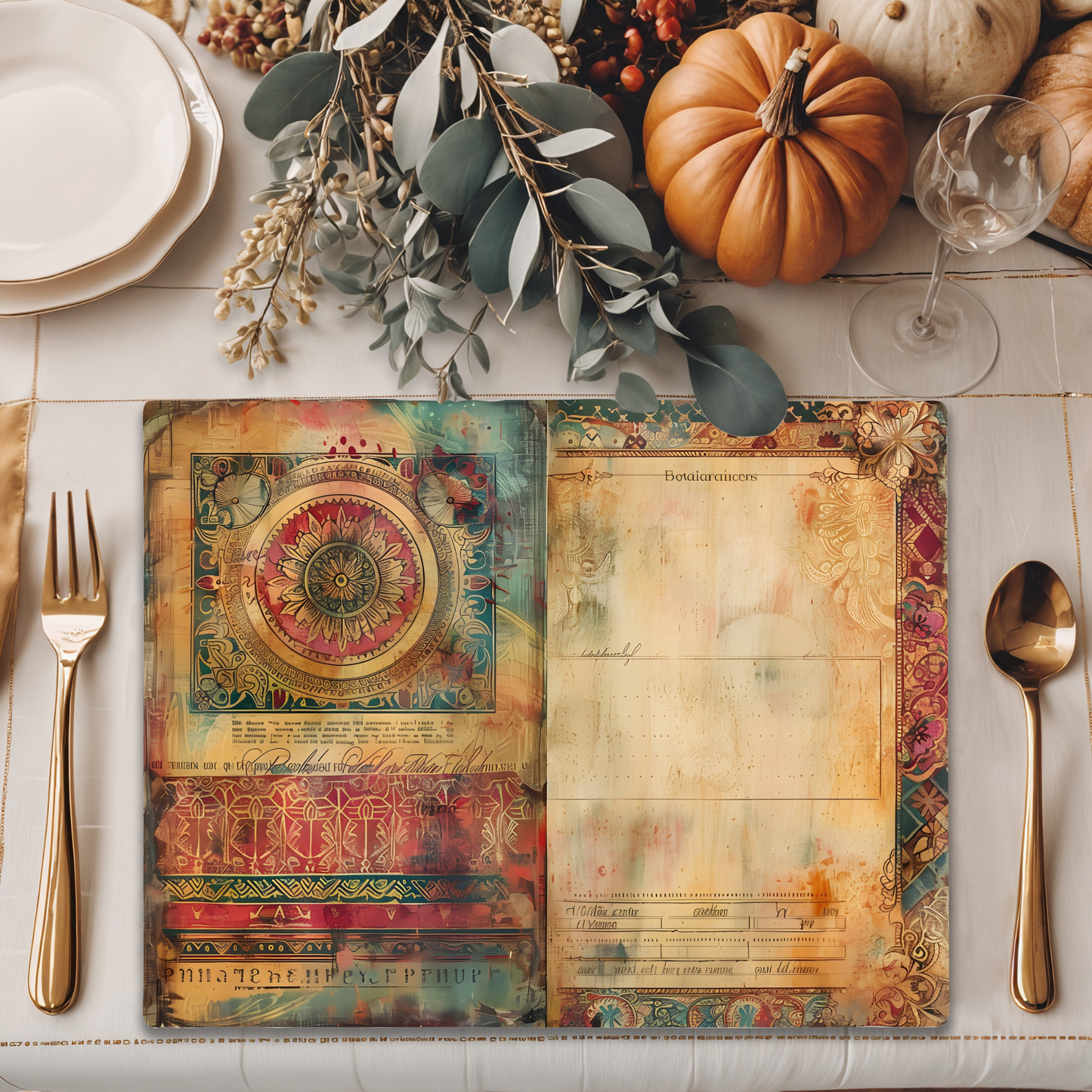Wooden Placemats – (Set of 6) Artisan Mandala