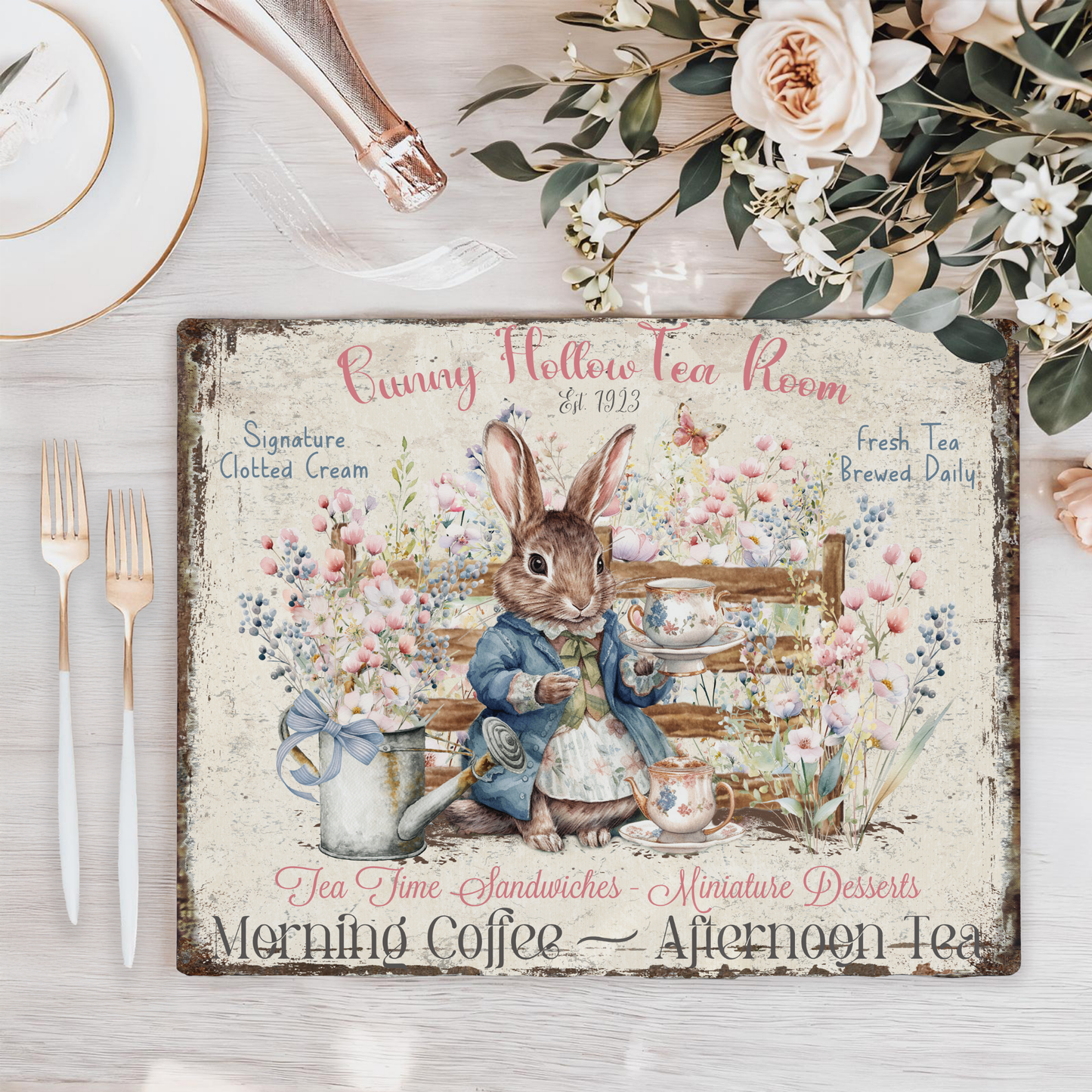 Wooden Placemats – (Set of 6) Vintage and Shabby Chic