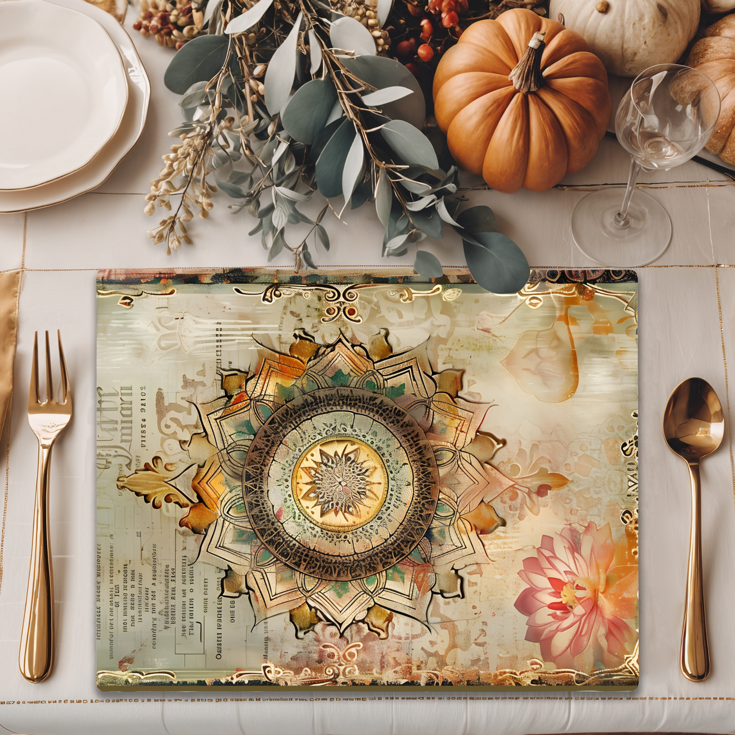 Wooden Placemats – (Set of 6) Artistic Table