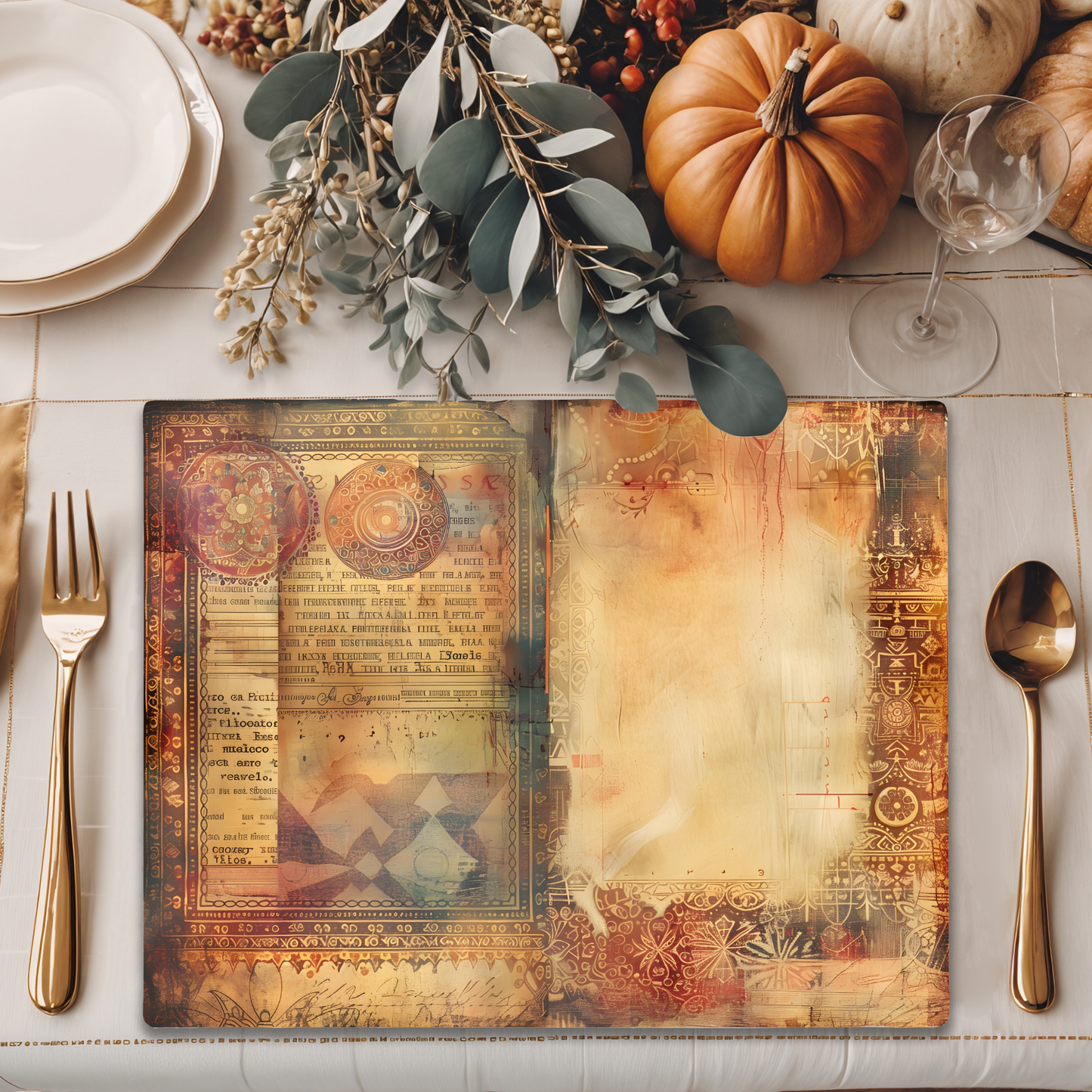 Wooden Placemats – (Set of 6) Artisan Mandala