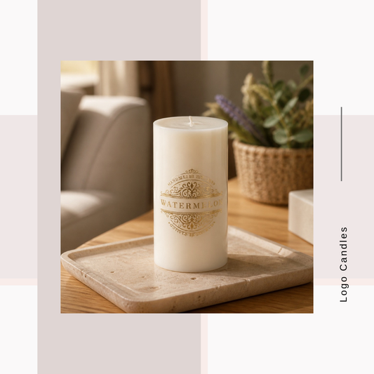 White Pillar Candles: