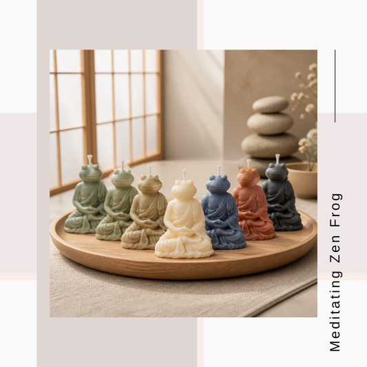 Meditating Frog Candle