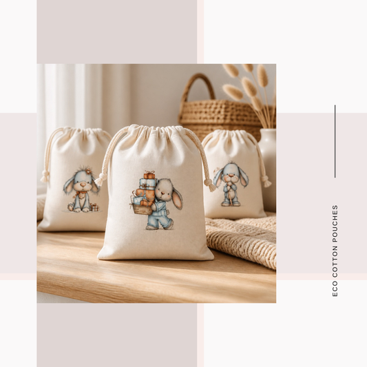 Cotton Cloth Baby Animals Pouches