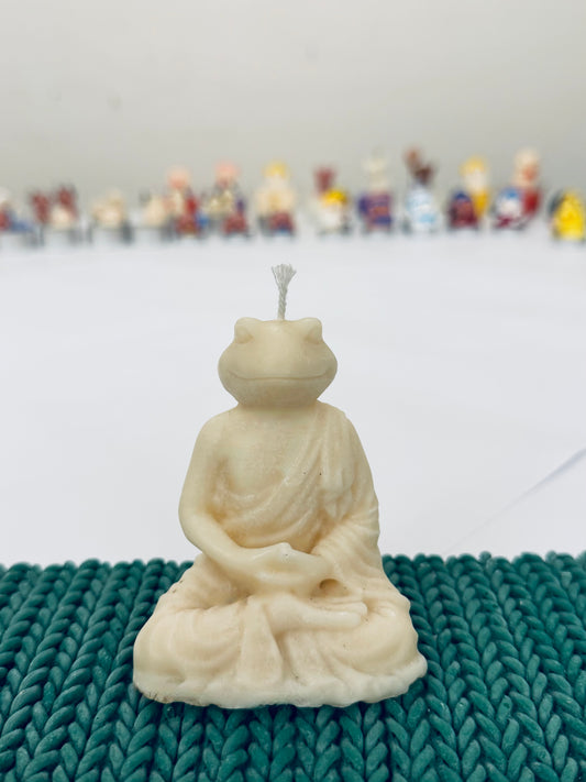 Meditating Frog Candle