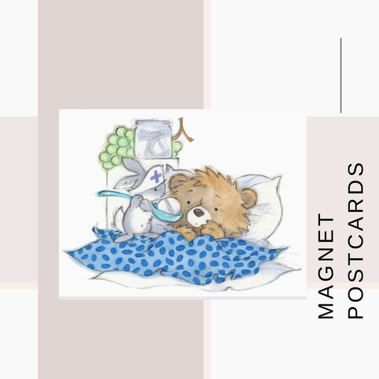 Magnet Postcards  Get Well Soon
